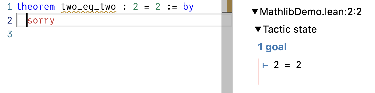Goal is 2 = 2